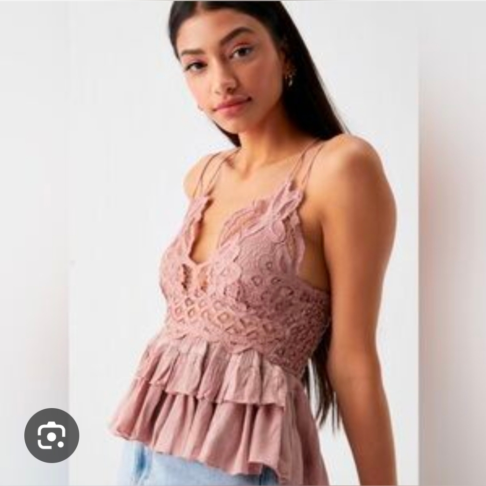 Free People Mauve Lace Camisole